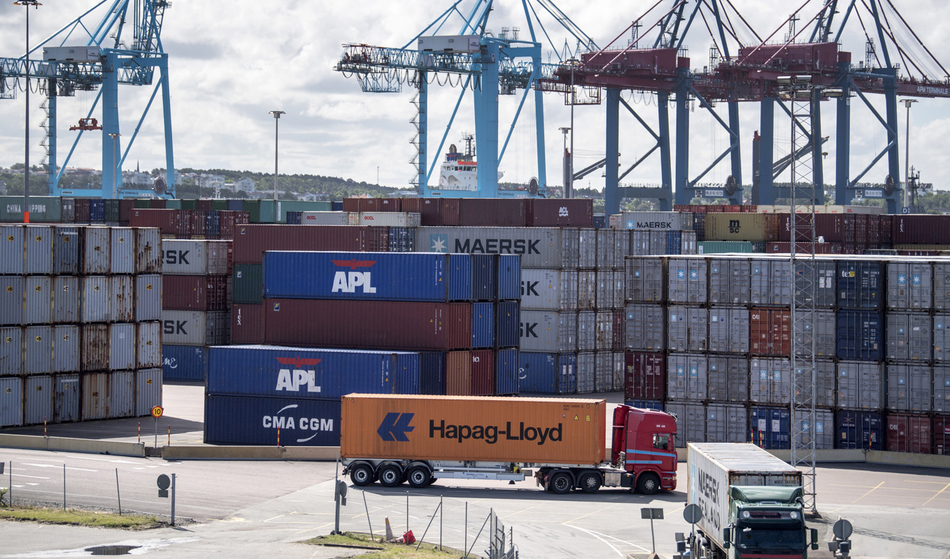 Hantering av gods i Göteborgs hamn. Arkivbild. Foto: Björn Larsson Rosvall/TT