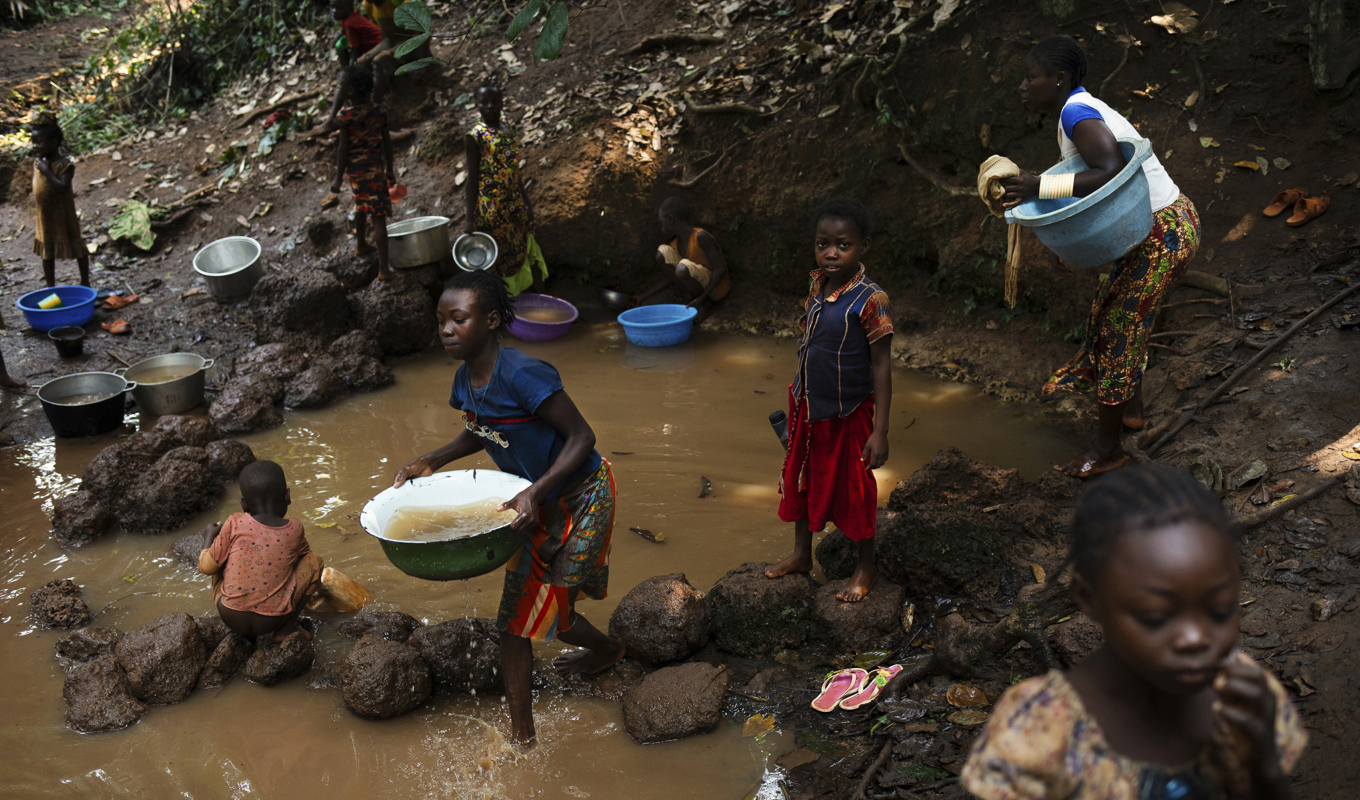 Internflyktingar i Centralafrikanska republiken. Bild från 2021. Foto: Adrienne Surprenant/AP/TT