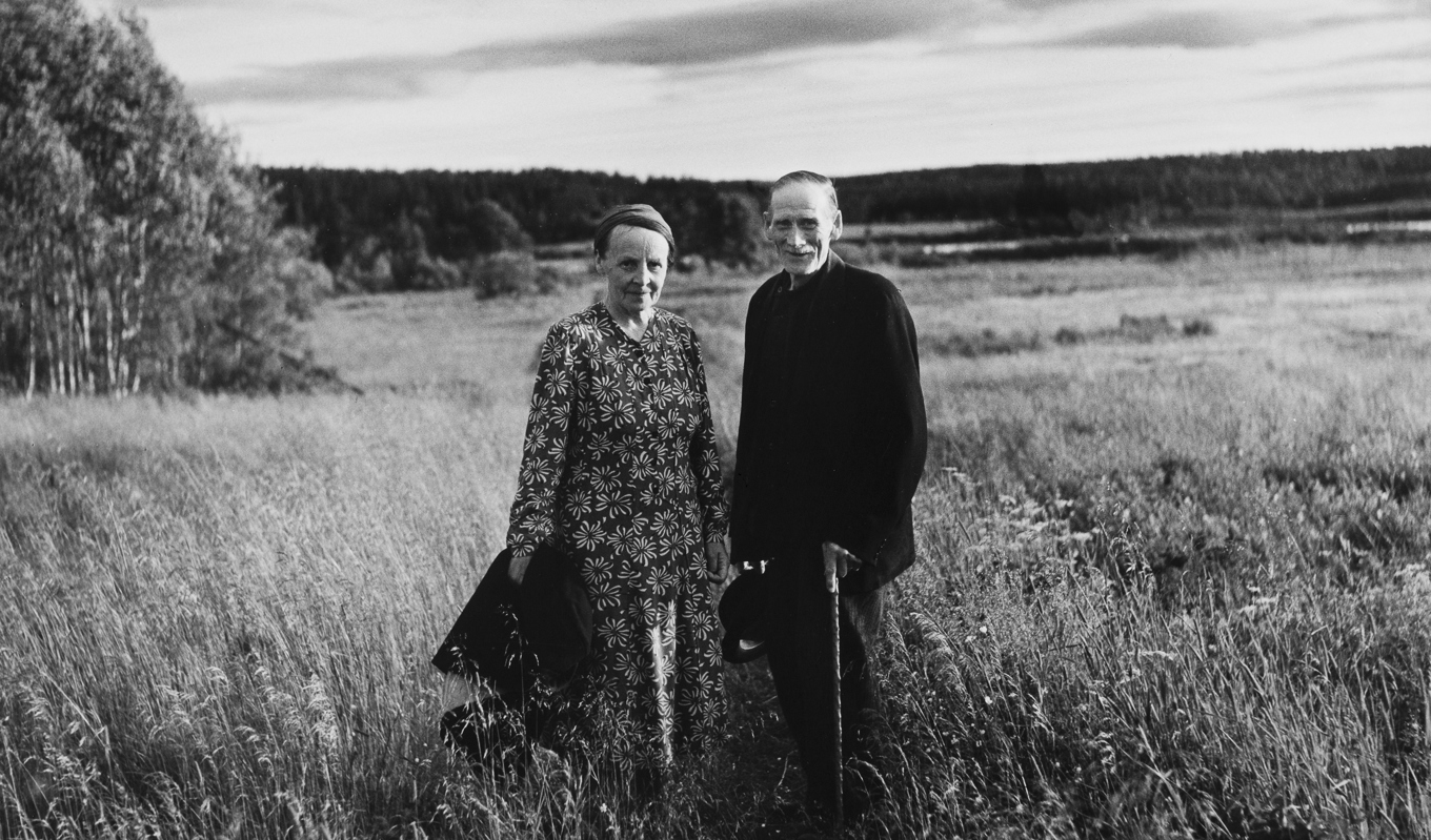 Albert och Tea Johansson, Nyåker Nordmaling 1956. Foto: Sune Jonsson