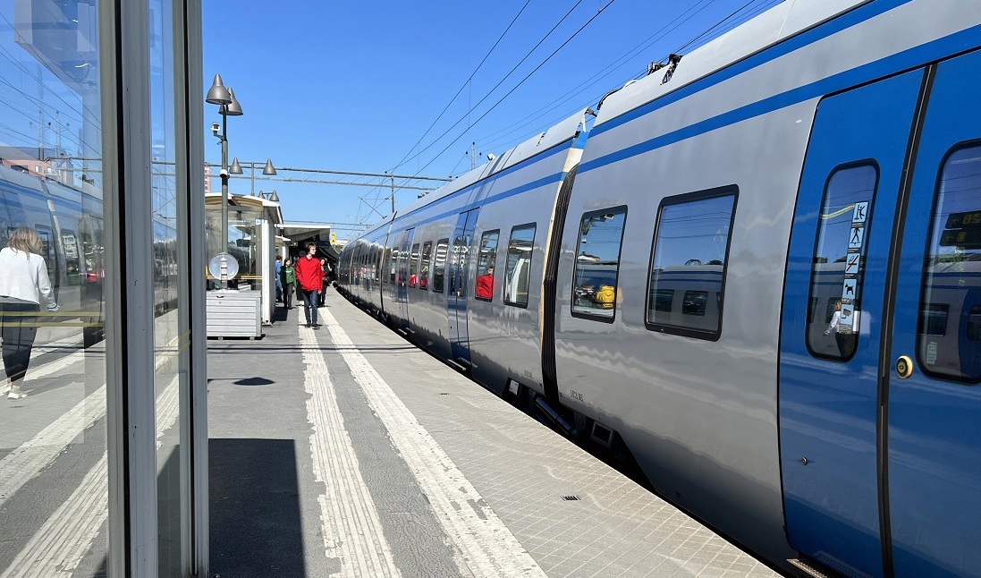 Om avtal inte nås i förhandlingarna mellan Almega och Seko under förmiddagen ser tågstrejken att bryta ut på det förutbestämda klockslaget: 15:00. Foto: Sofia Drevemo. Arkivbild.