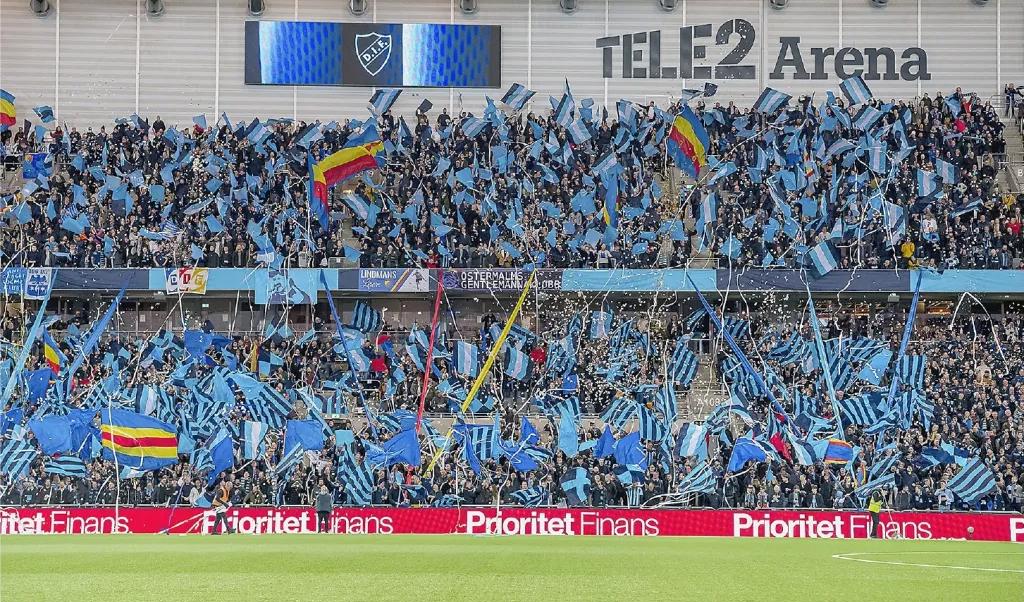 Att det blir en färgsprakande inramning i söndagens derby råder ingen tvekan om och kanske blir tifot det mest minnesvärda för många åskådare. Foto: Kenth Norberg/Nobbes Djurgårdsbilder