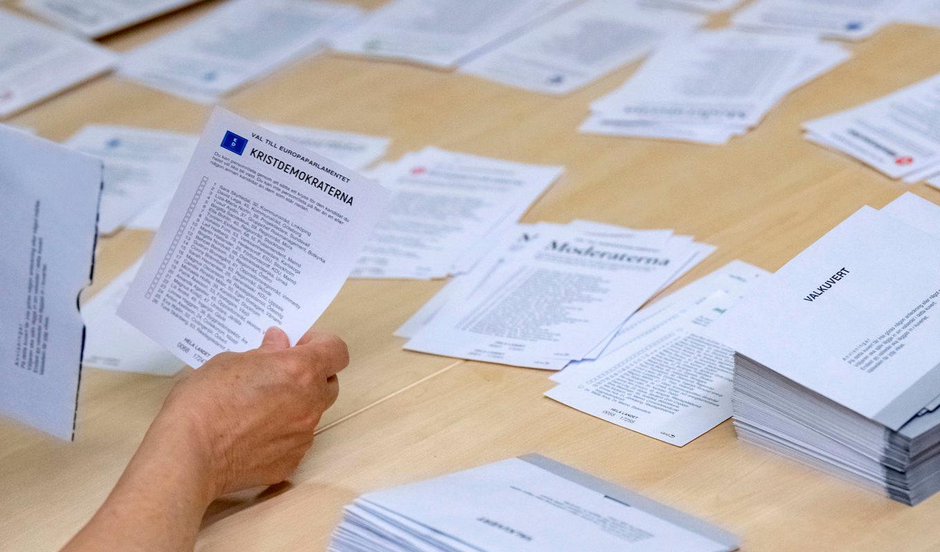 Rösträkning i Malmö under EU-valet 2019. Om ett år är det dags igen. Arkivfoto. Foto: Johan Nilsson/TT