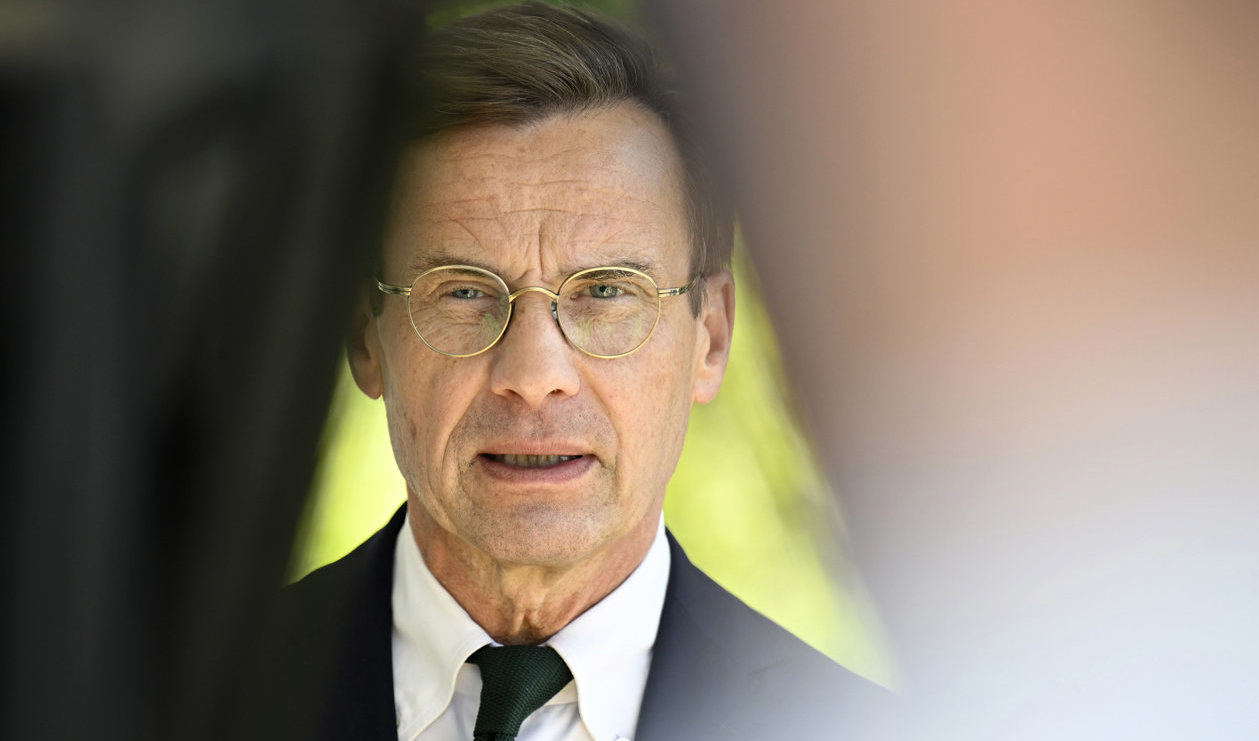 Ulf Kristersson kommenterar helgens skjutningar. Arkivbild. Foto: Pontus Lundahl/TT