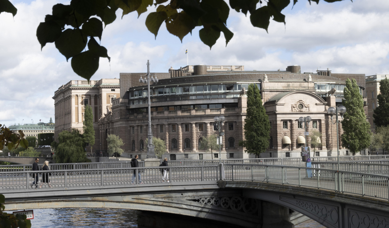 Drönaren sågs flyga i närheten av bland annat riksdagshuset. Arkivbild. Foto: Fredrik Sandberg /TT