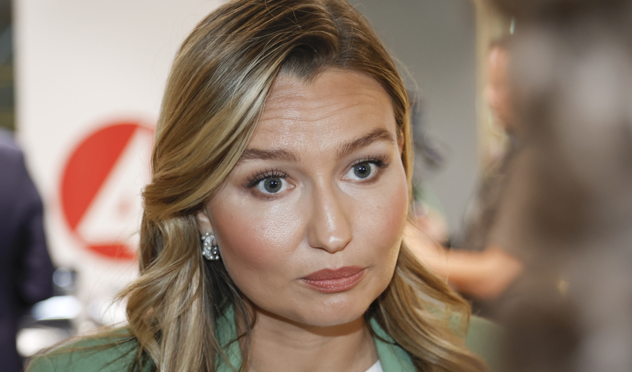 Kristdemokraternas partiledare Ebba Busch inför TV4:s partiledardebatt. Foto: Robin Bäckman/TT