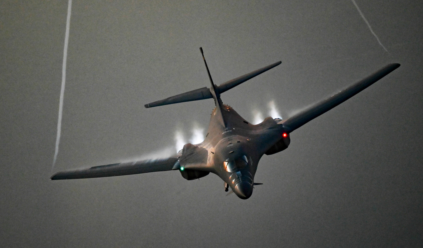 En B-1B Lancer. Arkivbild. Foto: Senior Airman Jerreht Harris/USA:s flygvapen/AP/TT