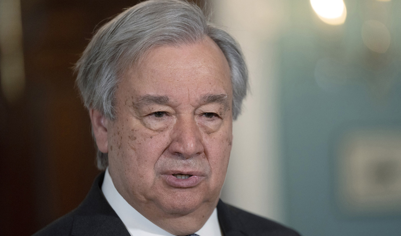 FN-chefen Antonio Guterres varnar för att Sudan är på väg mot död och förstörelse i en aldrig tidigare skådad hastighet. Arkivbild. Foto: Manuel Balce Ceneta/AP/TT