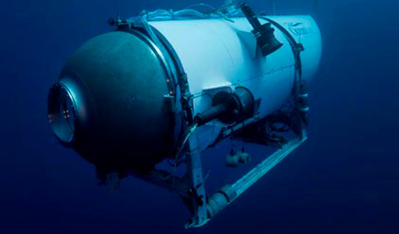 Miniubåten som skulle besöka Titanic drabbades av en implosion enligt kustbevakningen. Arkivbild. Foto: Oceangate via AP/TT