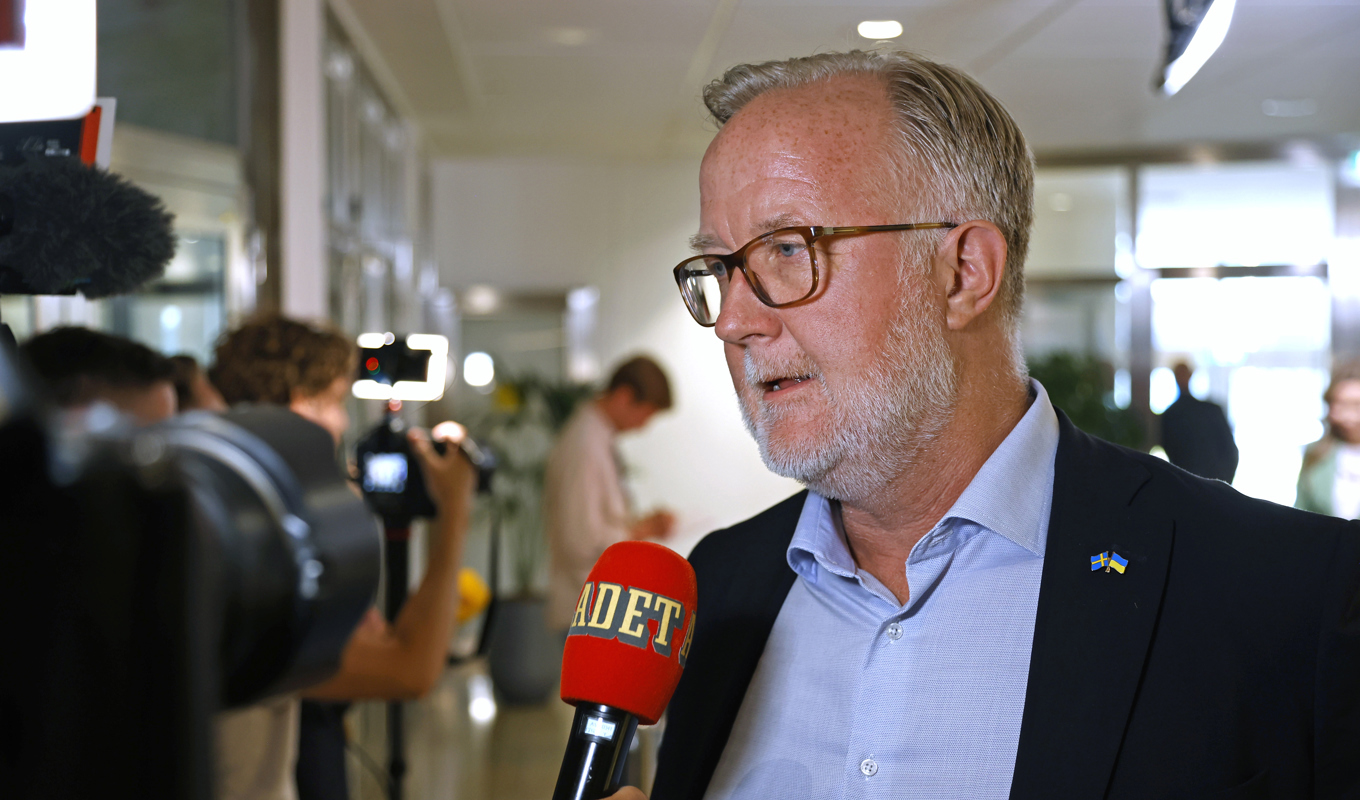 Liberalernas partiledare Johan Pehrson (L). Arkivbild. Foto: Robin Bäckman/TT