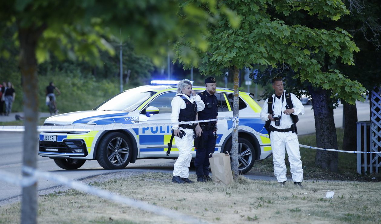 En pojke skottskadades i Gottsunda i Uppsala på midsommarafton. Foto: Caisa Rasmussen/TT