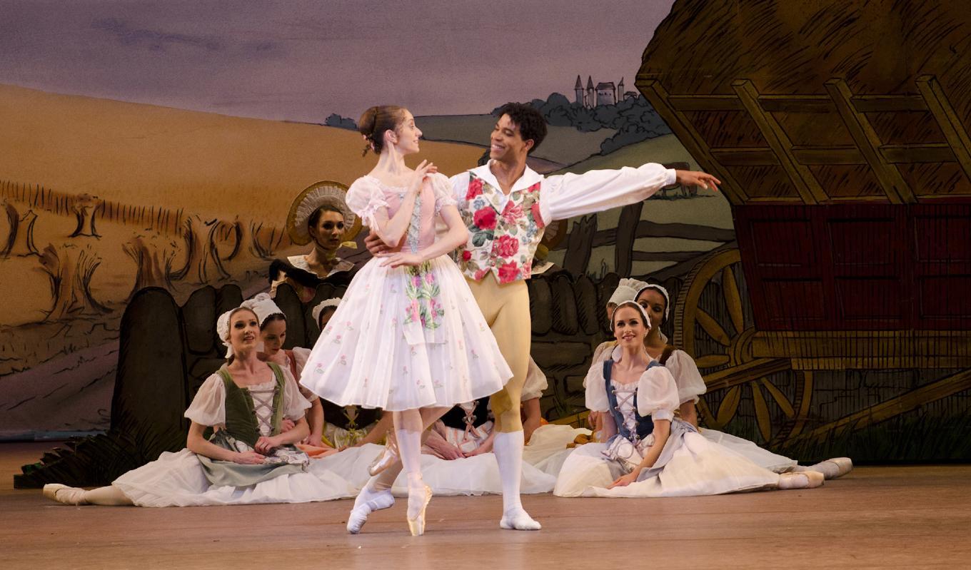 Carlos Acosta och Marianela Núñez i ett pas de deux i baletten La Fille mal gardée på Royal Opera House i London. Foto: Tristram Kenton