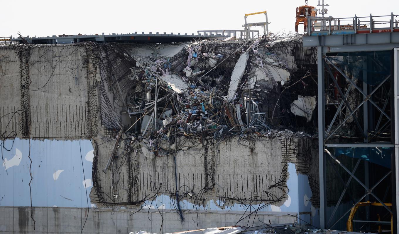 Reaktor nummer tre på kärnkraftverket i Fukushima, som förstördes av en kraftig jordbävning och påföljande tsunami den 11 mars 2011. Foto: Christopher Furlong/Getty Images