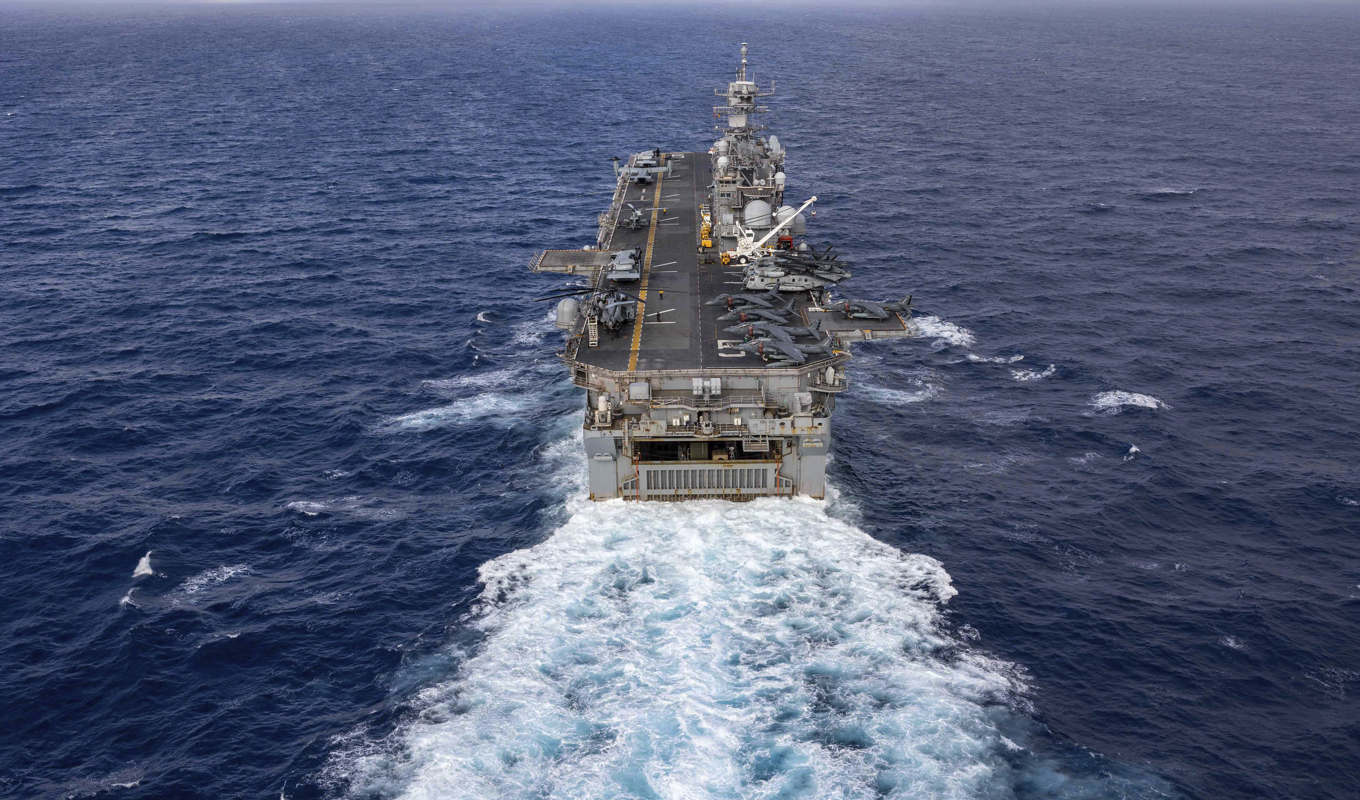 Det amerikanska stridsfartyget USS Bataan. Arkivbild. Foto: USA:s marin/AP/TT