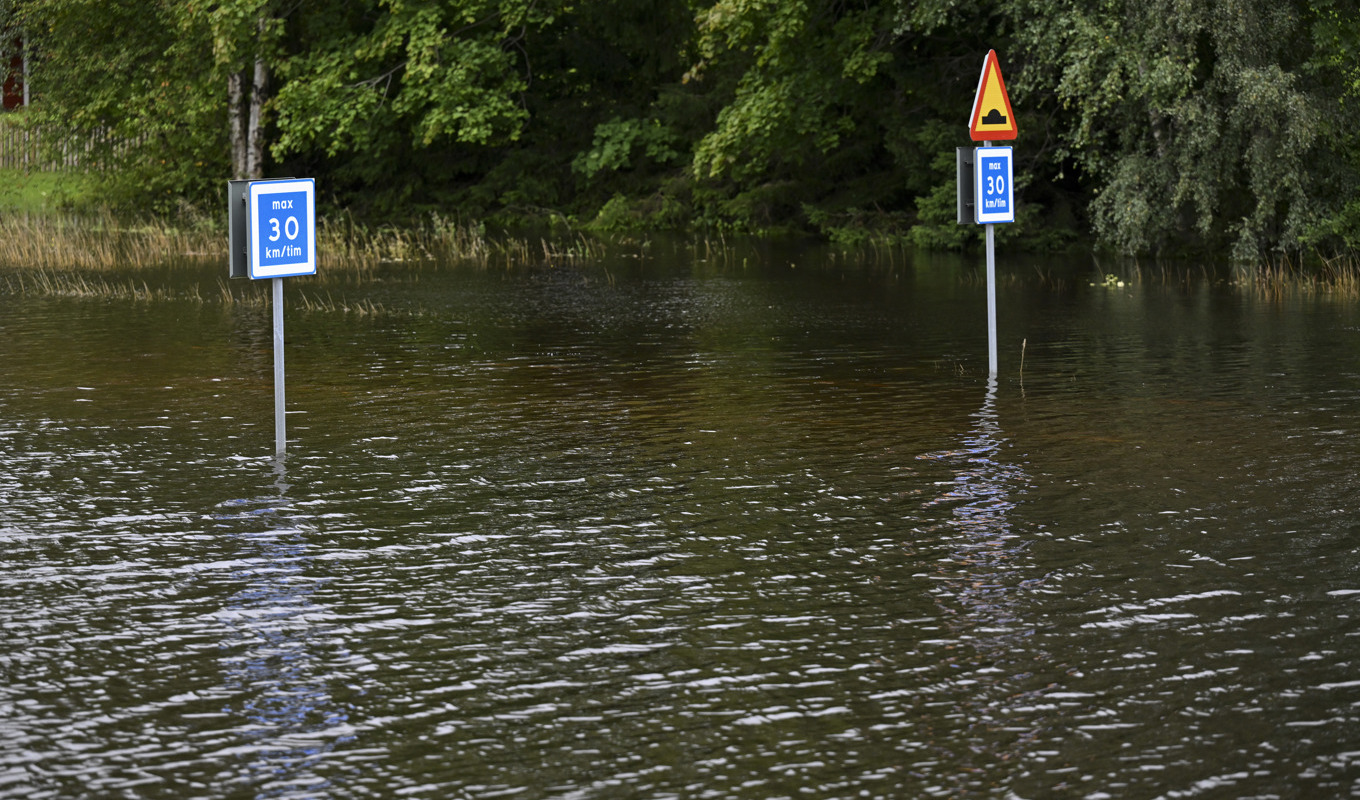 Partille för en vecka sedan, när ovädret Hans härjade i Sverige. Arkivbild. Foto: Björn Larsson Rosvall/TT