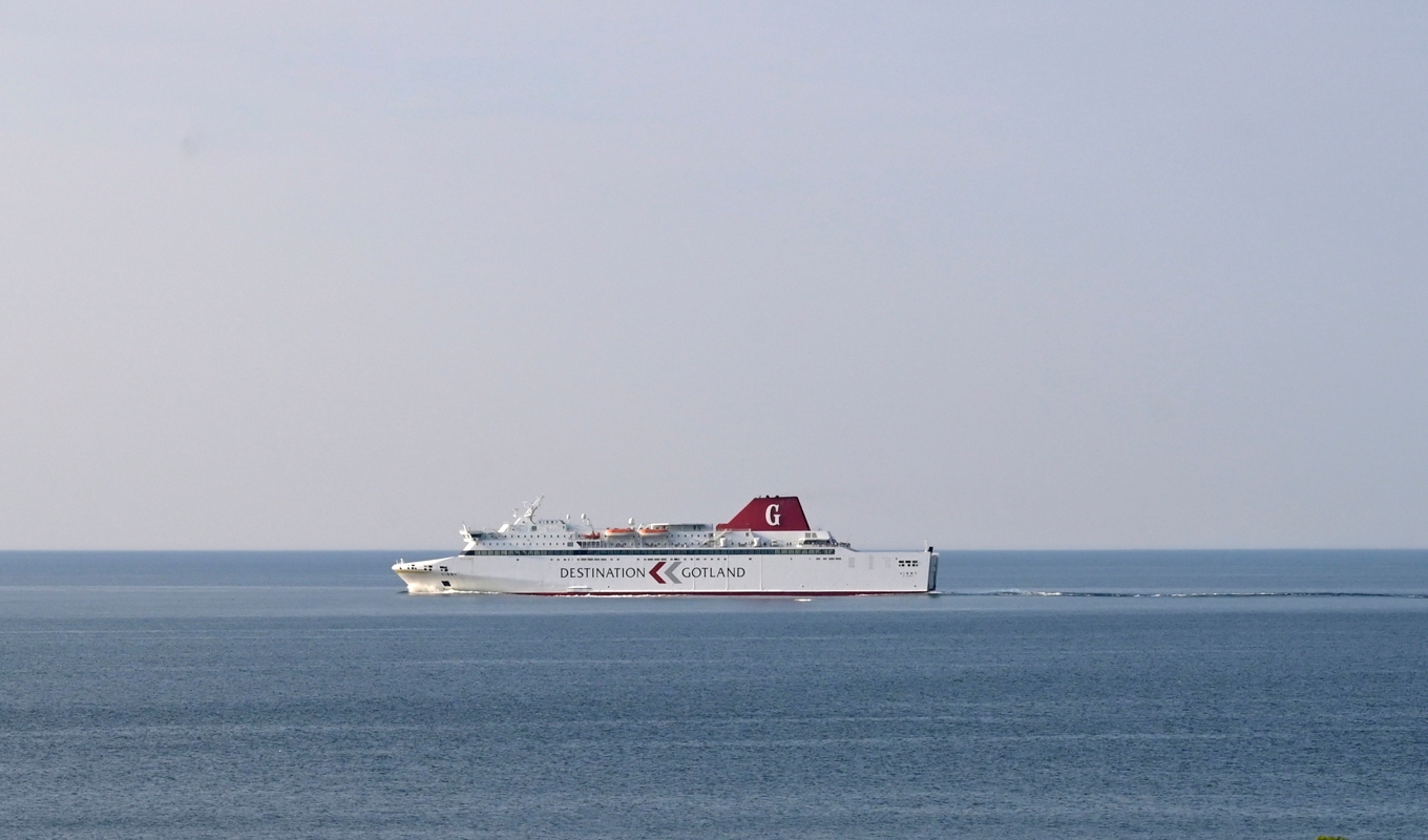 Det dröjer innan Gotlandsfärjan M/S Drotten tas i trafik igen. Arkivbild. Foto: Fredrik Sandberg/TT