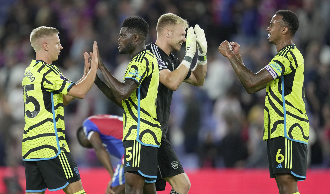 Jubel i Arsenal. Foto: Kin Cheung/AP/TT.