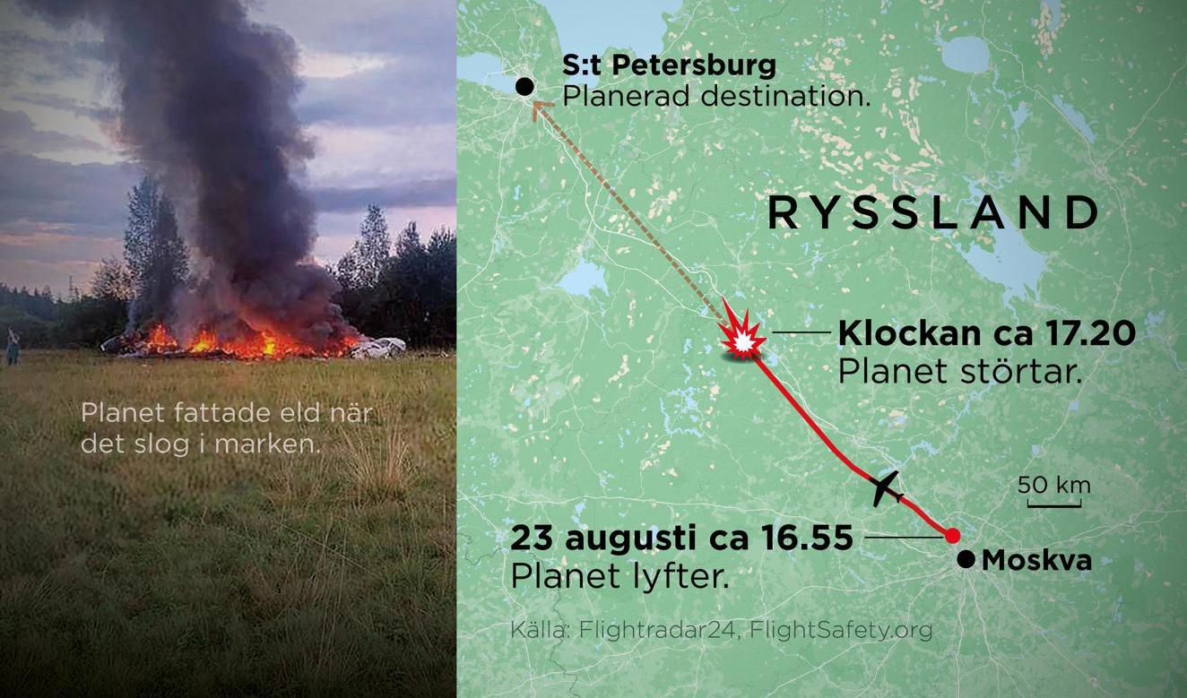 Karta med planets flygrutt. Foto: Johan Hallnäs/TT