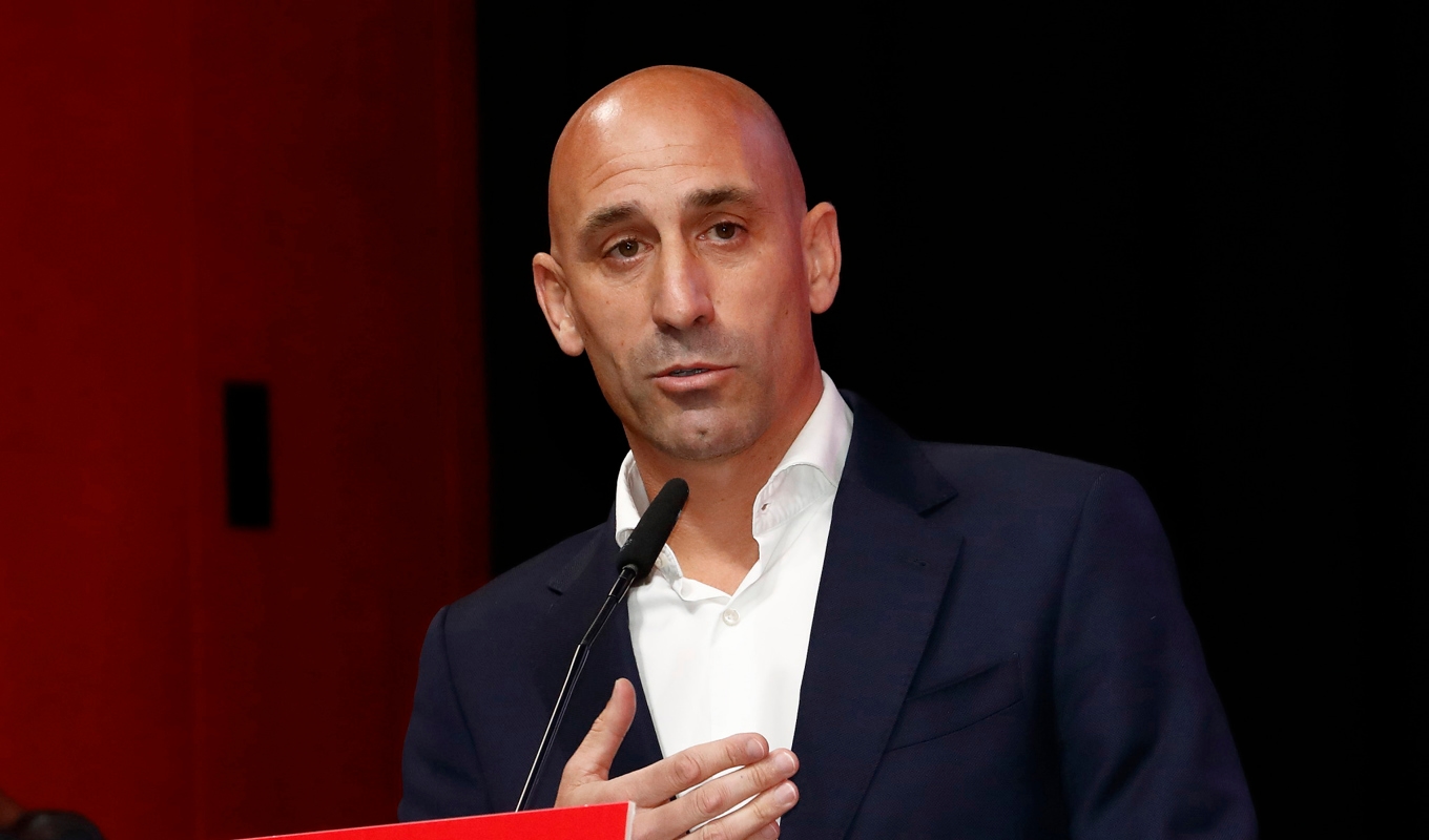 Spaniens fotbollsordförande Luis Rubiales. Foto: RFEF/Europa press/AP/TT