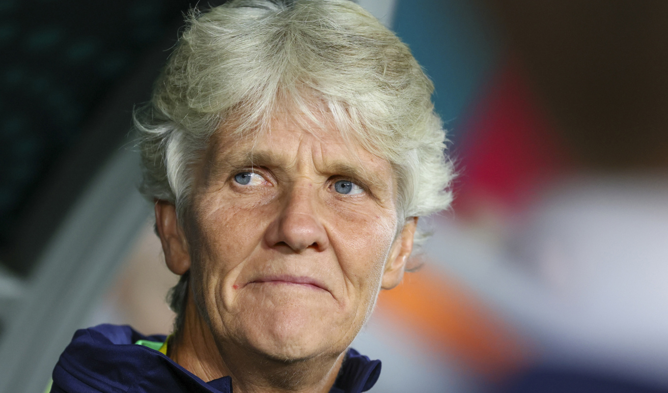 Pia Sundhage tvingas lämna sitt jobb som förbundskapten för Brasilien. Arkivbild. Foto: Tertius Pickard/AP/TT