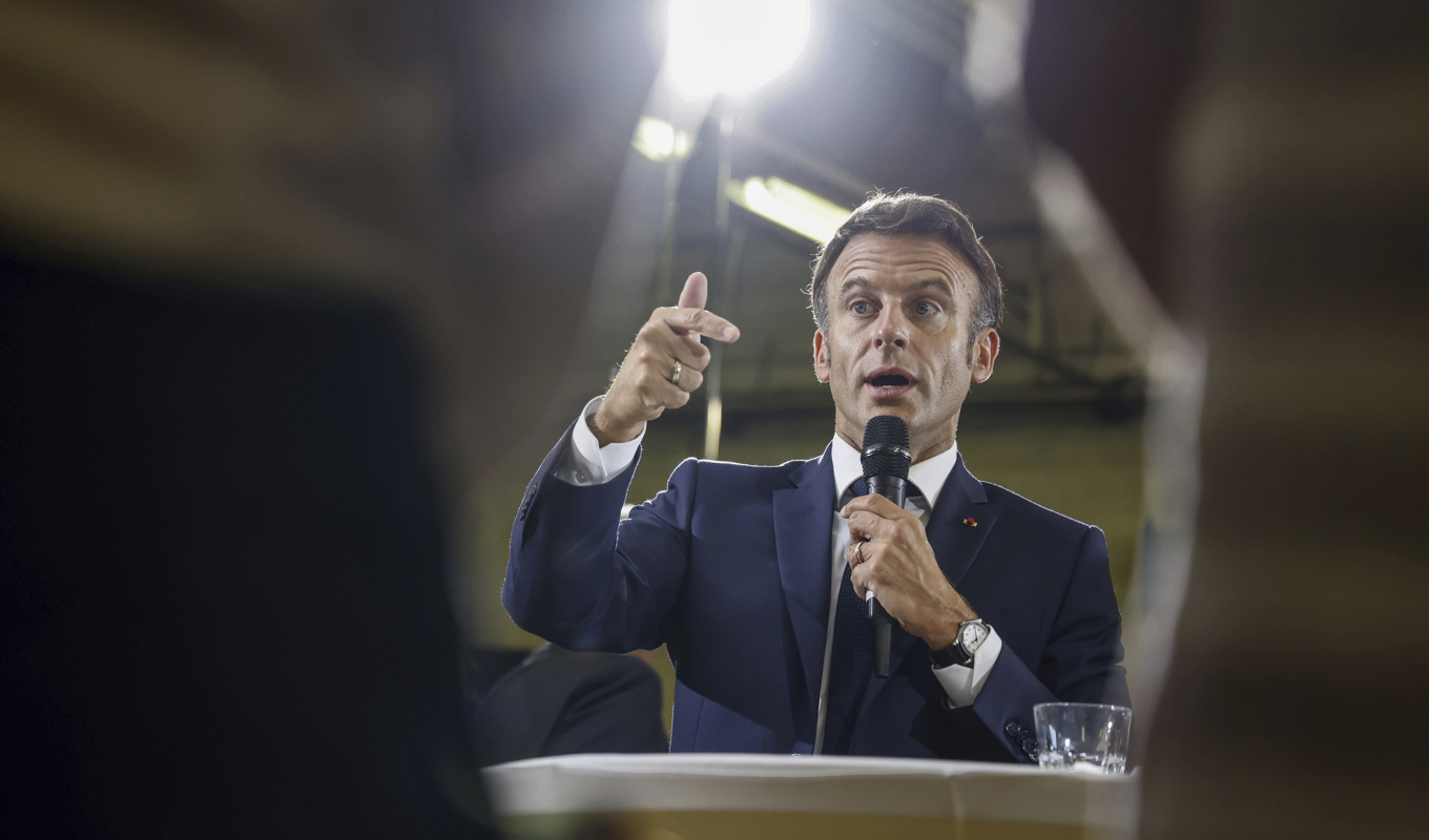 Frankrikes president Emmanuel Macron. Foto: Ludovic Marin/AP/TT