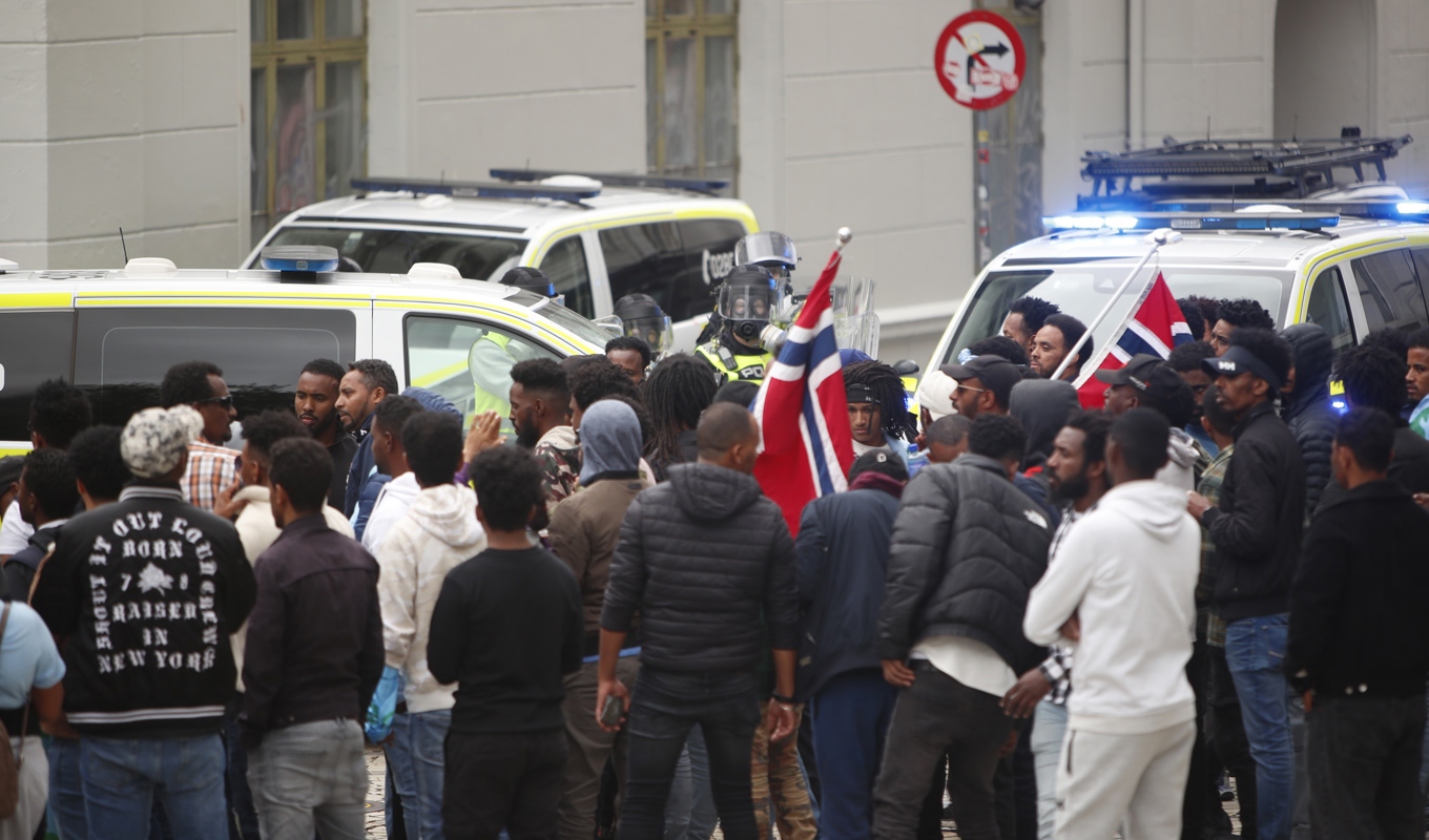 Spänt i Bergen. Foto: Tuva Åserud/NTB/TT