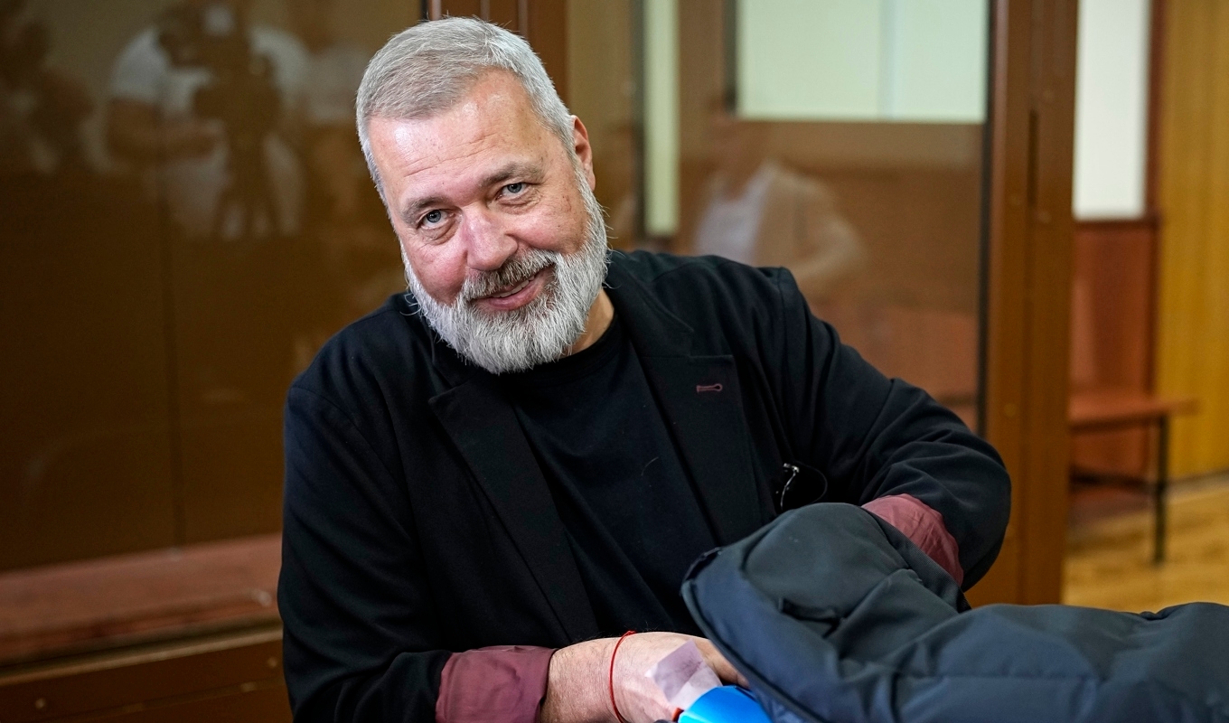 Fredspristagaren och pressfrihetsaktivisten Dmitrij Muratov. Arkivbild. Foto: Alexander Zemlianichenko/AP/TT