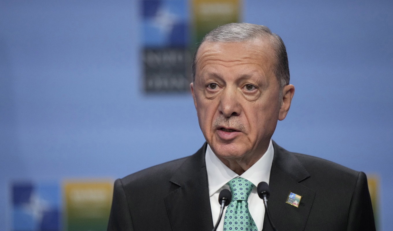 Turkiets president Recep Tayyip Erdogan kommer med ett nytt uttalande riktat mot Sverige gällande Natoprocessen. Arkivbild Foto: Pavel Golovkin/AP/TT