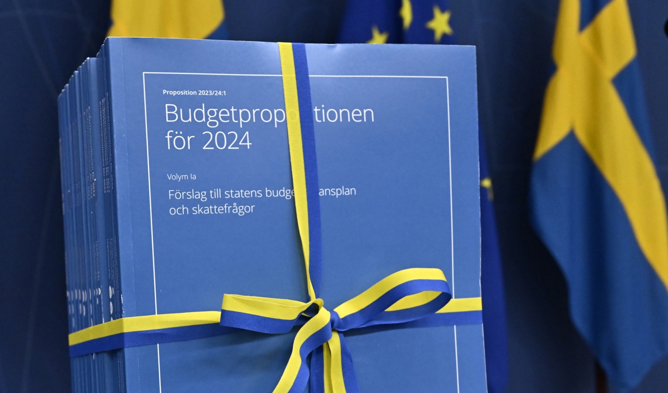 Statens budget för 2024. Foto: Jonas Ekströmer/TT