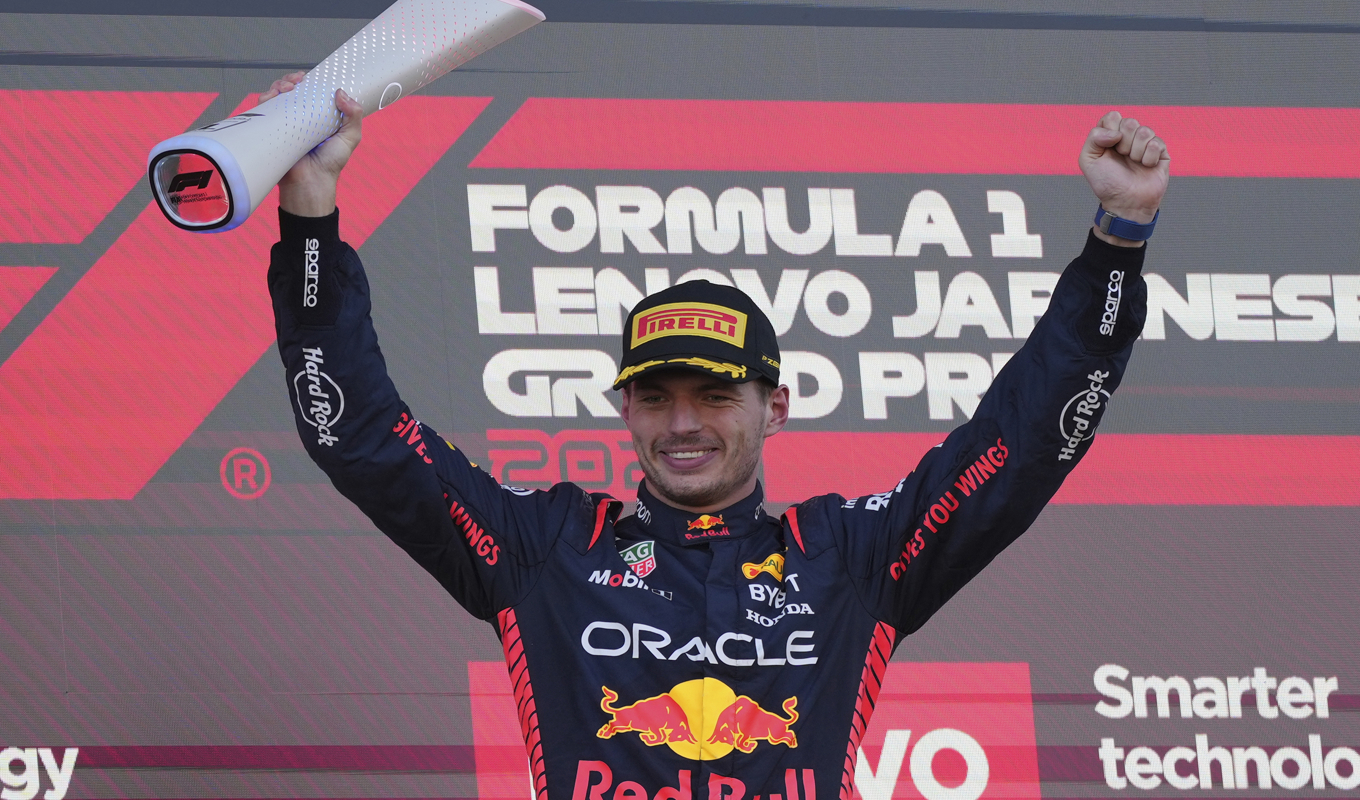 Red Bull-föraren Max Verstappen tillbaka högst på pallen. Foto: Toru Hanai/AP/TT