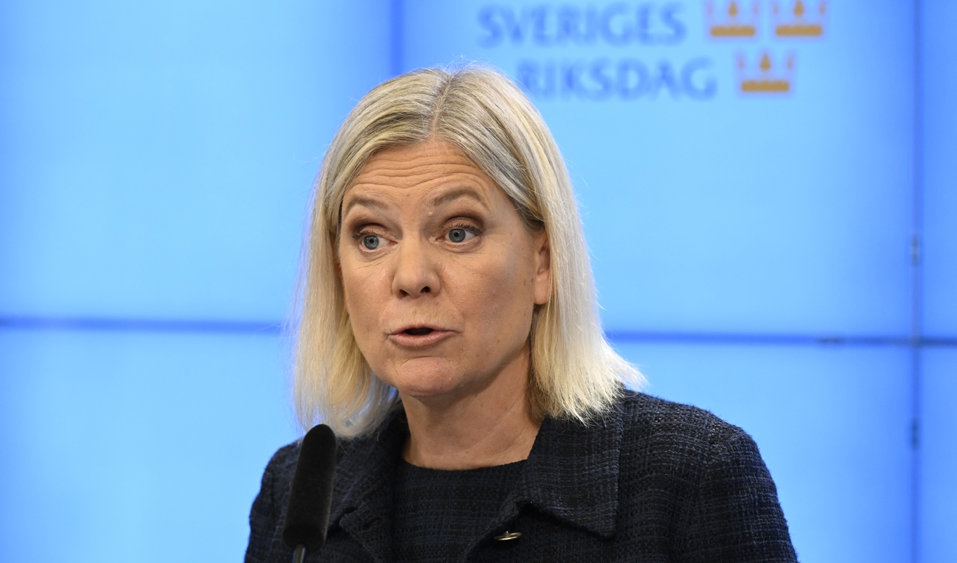 Socialdemokraternas partiledare Magdalena Andersson öppnar för militär hjälp mot gängen. Arkivbild. Foto: Jessica Gow/TT