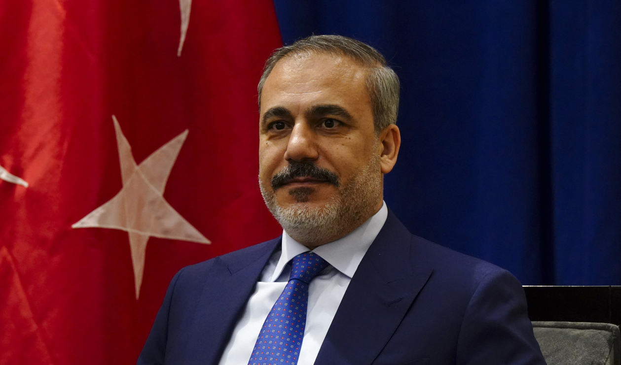 Turkiets utrikesminister Hakan Fidan. Arkivbild. Foto: Bing Guan/Pool via AP/TT