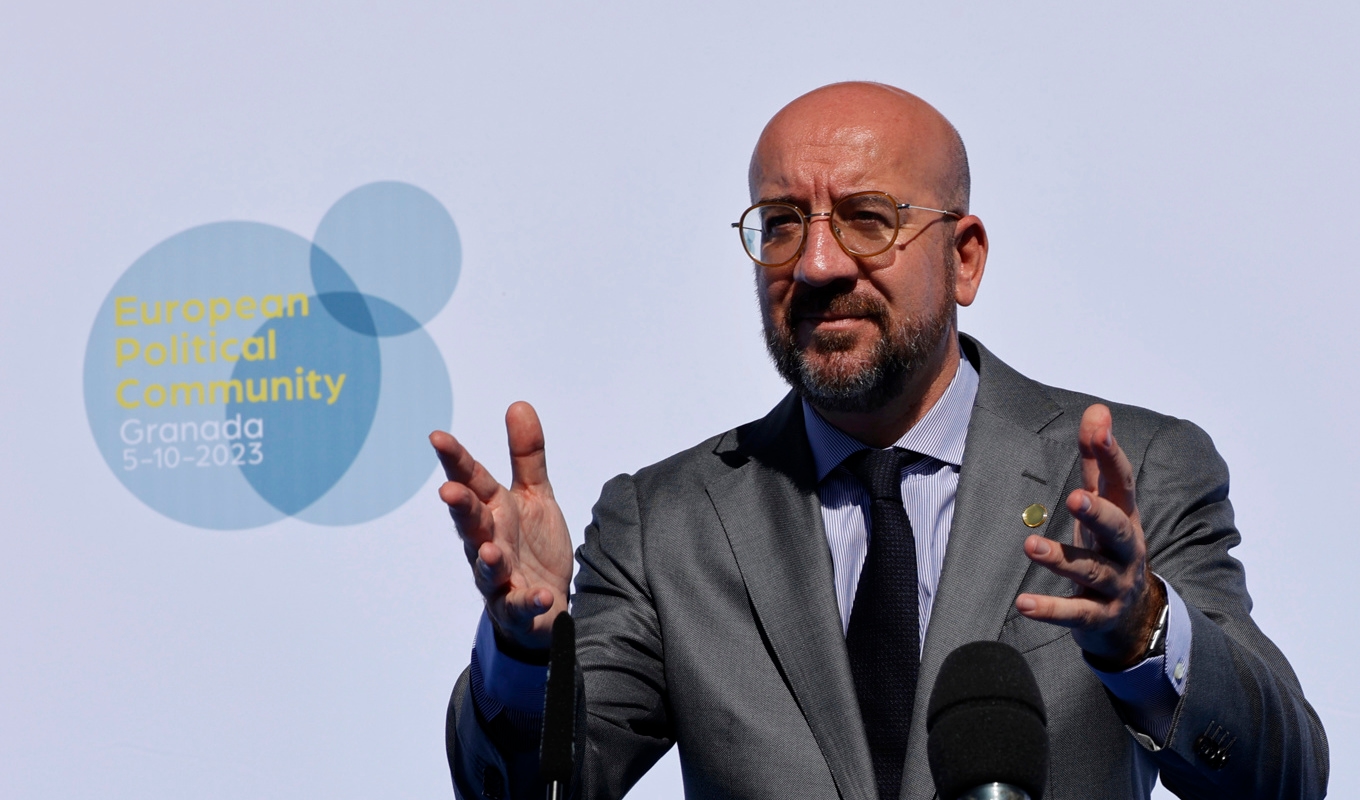 EU:s rådsordförande Charles Michel bjuder in Armenien och Azerbajdzjan till nya möten. Foto: Fermin Rodriguez/AP/TT