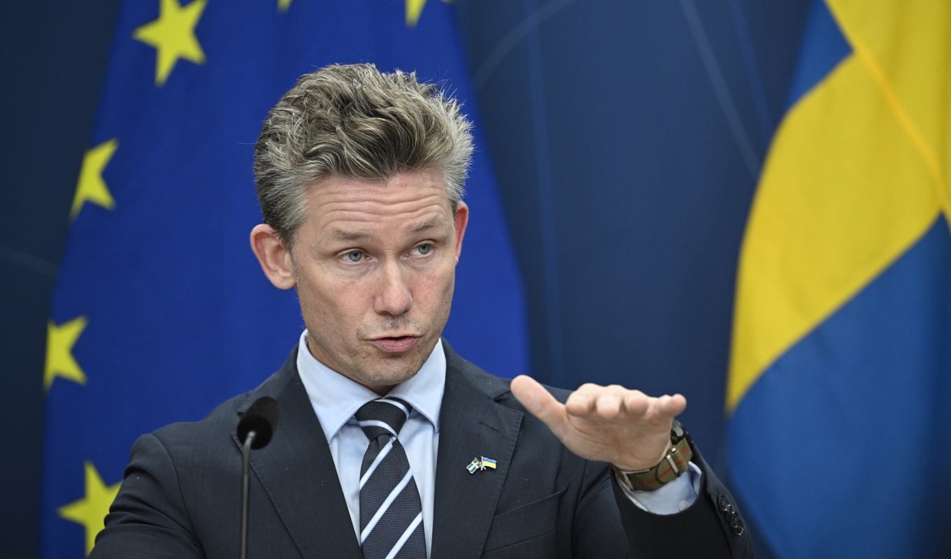 Försvarsminister Pål Jonson (M). Arkivbild. Foto: Anders Wiklund/TT