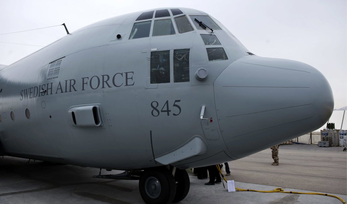 Svenska flygvapnets Herkulesplan. Arkivbild. Foto: Henrik Montgomery/TT