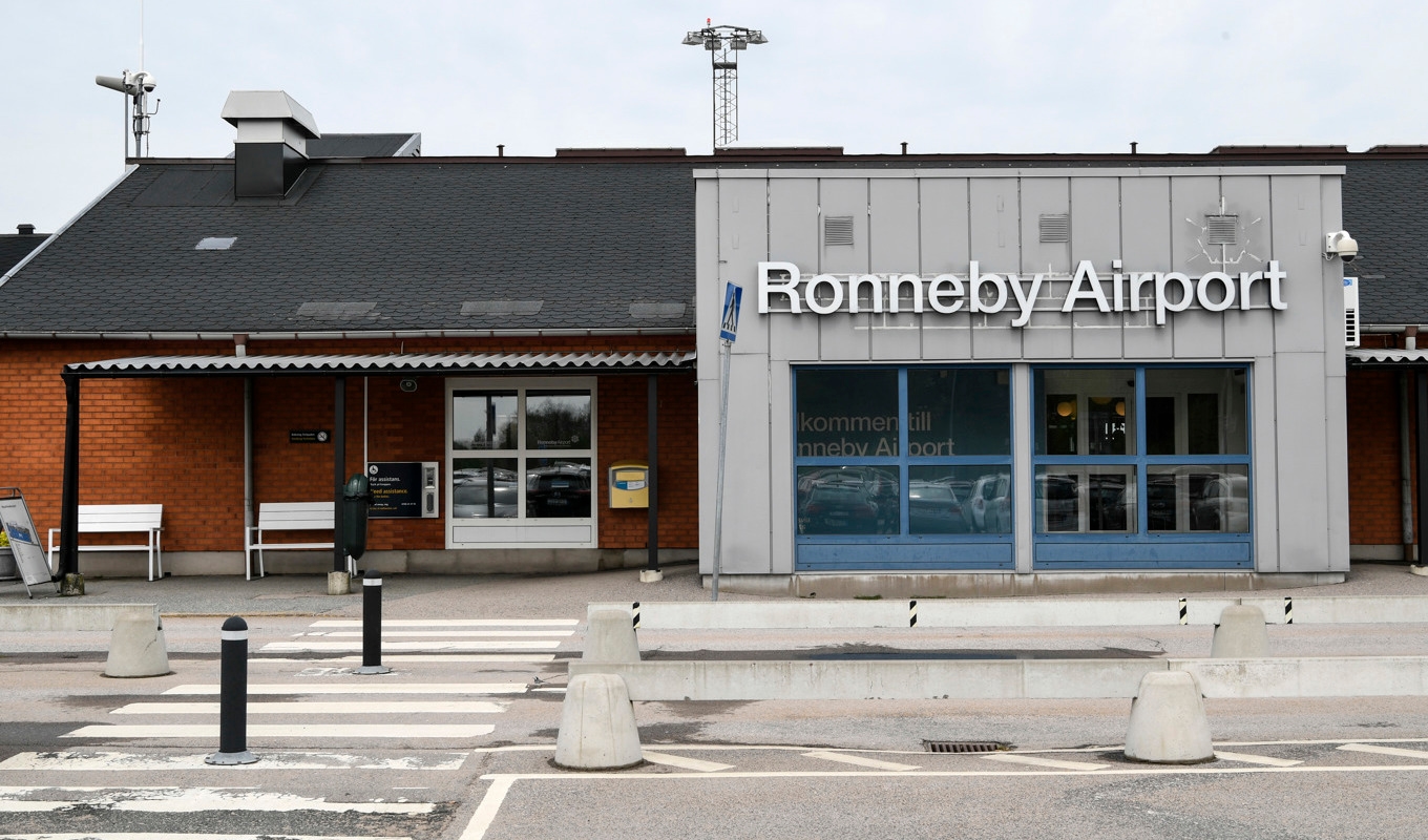 Ronneby flygplats blir kvar i statlig regi. Arkivbild. Foto: Johan Nilsson/TT