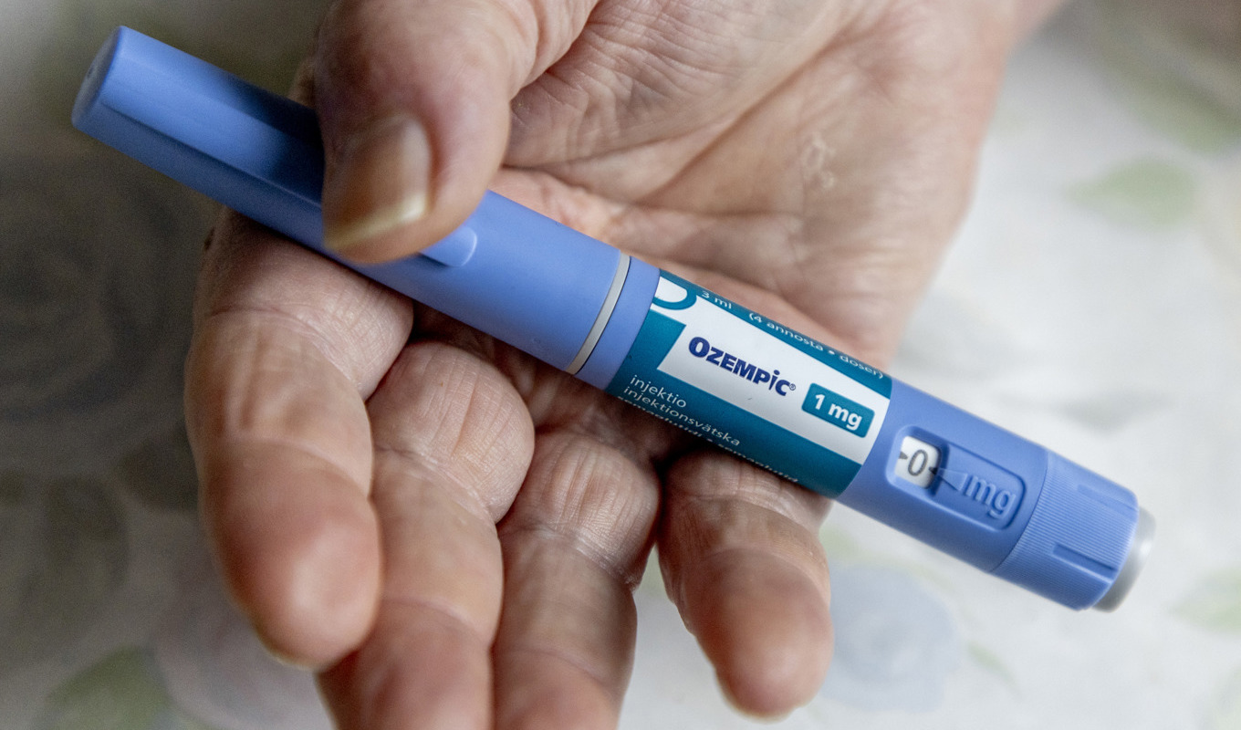 Falska kopior av diabetesmedicinen Ozempic har hittats i Europa. Bilden är på en äkta variant. Arkivbild. Foto: Adam Ihse / TT