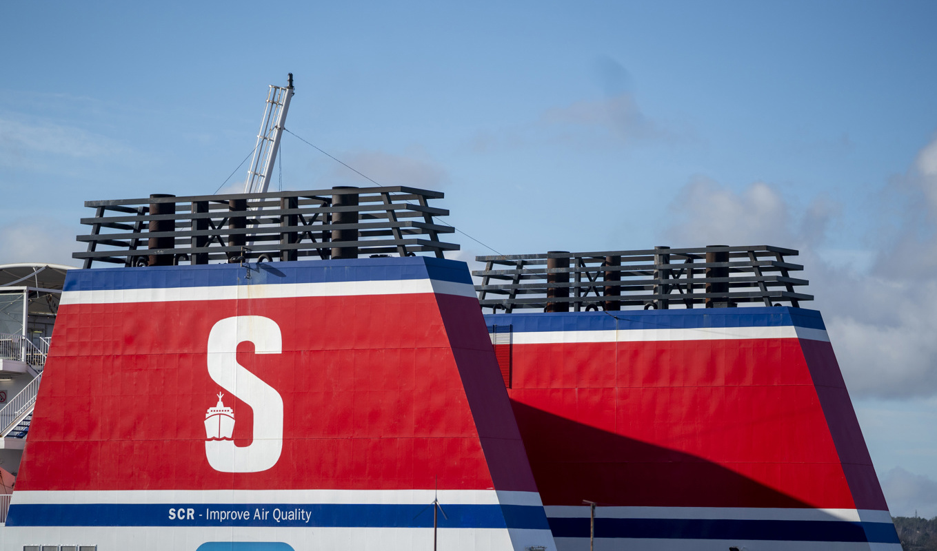 Stena Lines båda färjor Jutlandica och Danica på rutten Göteborg–Fredrikshamn drabbades av flera timmars förseningar natten till lördagen när stormen fick ett stort fartyg att slita sig i hamnen i Fredrikshamn. Arkivbild. Foto: Björn Larsson Rosvall/TT