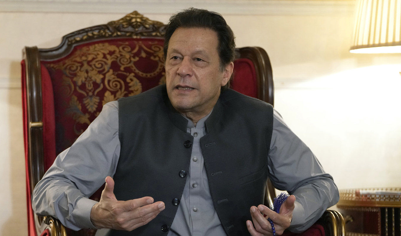 Pakistans tidigare premiärminister Imran Khan. Arkivbild. Foto: K.M. Chaudary/AP/TT