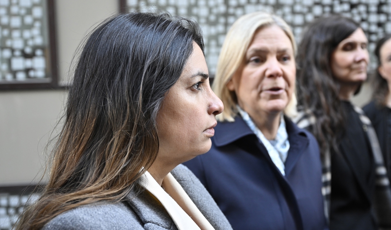 Vänsterpartiets partiledare Nooshi Dadgostar. Arkivbild. Foto: Henrik Montgomery/TT