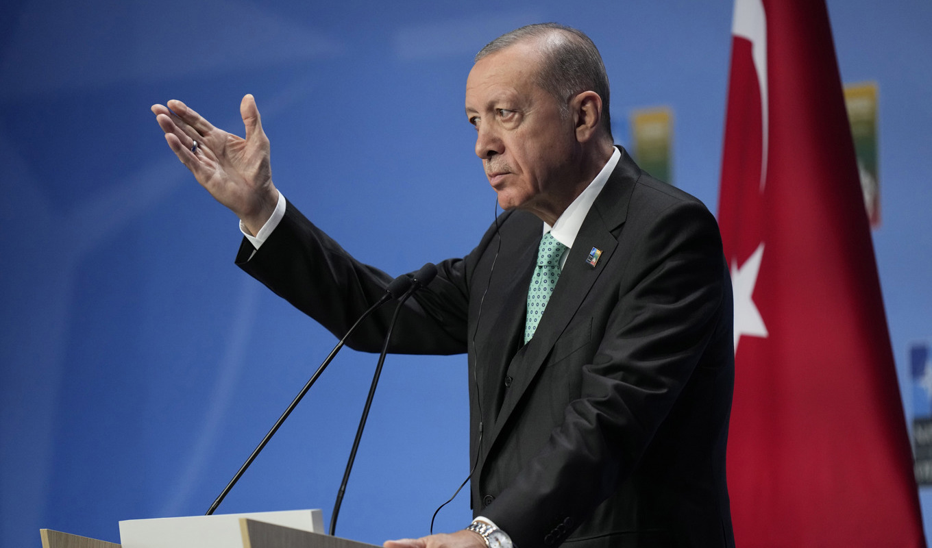 Turkiske presidenten Recep Tayyip Erdogan. Arkivbild. Foto: Pavel Golovkin/AP/TT