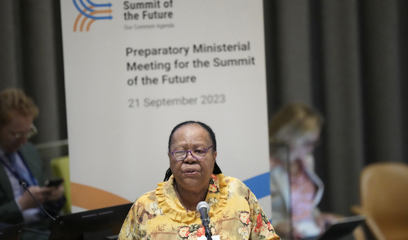 Sydafrikas utrikesminister Naledi Pandor. Arkivbild. Foto: Mary Altaffer/AP/TT