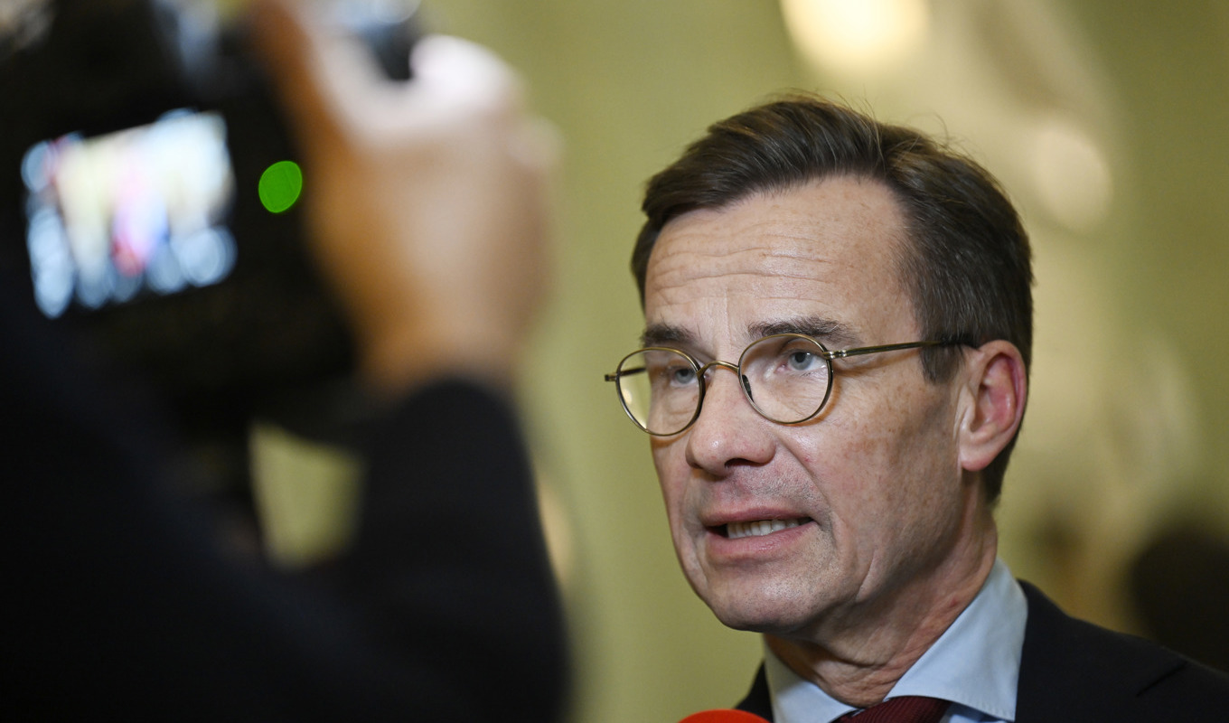 Stödet för Statsminister Ulf Kristersson (M) har börjat dala även bland företagsledarna, enligt Di:s barometer. Arkivbild. Foto: Pontus Lundahl/TT
