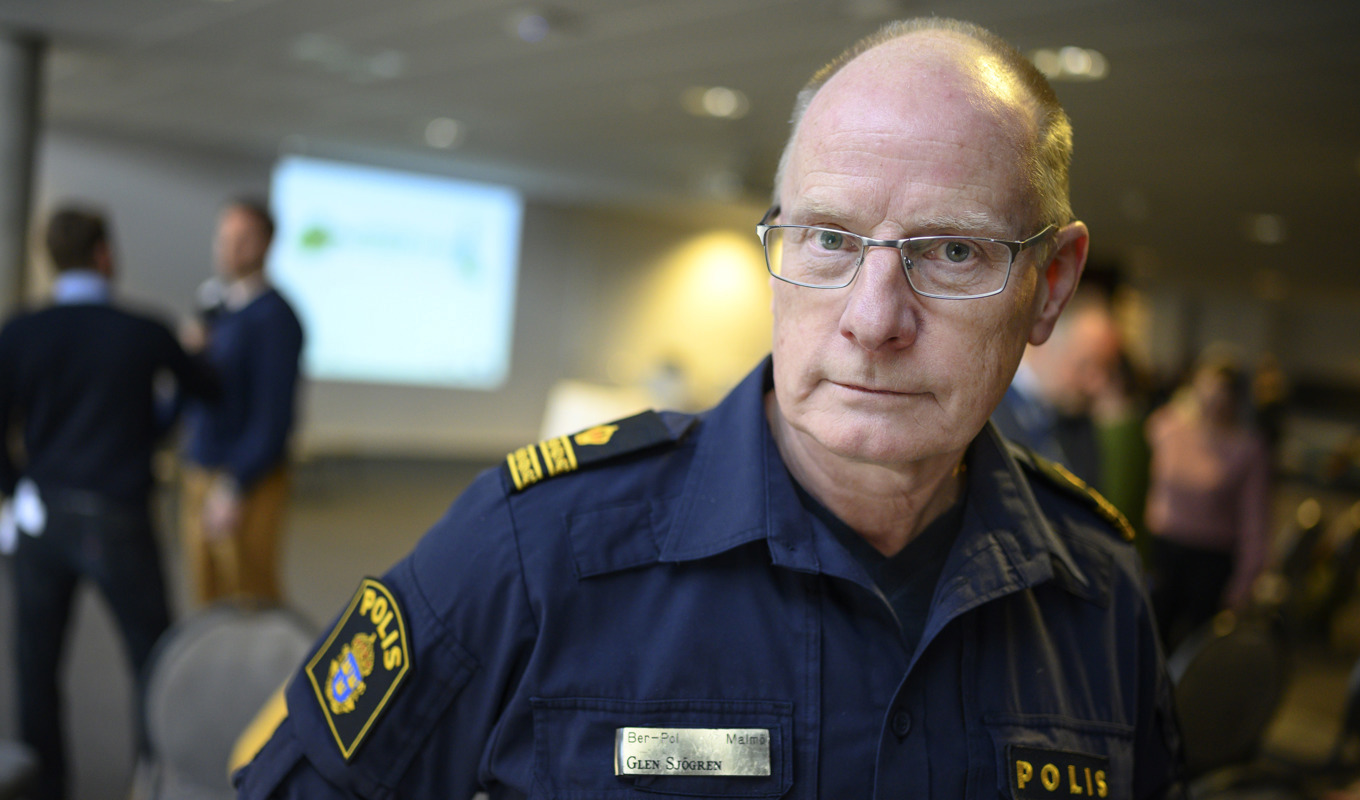 Polisen Glen Sjögren, koordinator för projektet Sluta skjut i Malmö, pekar på att det grova våldet gått ner markant i åldrarna. Arkivbild. Foto: Johan Nilsson/TT