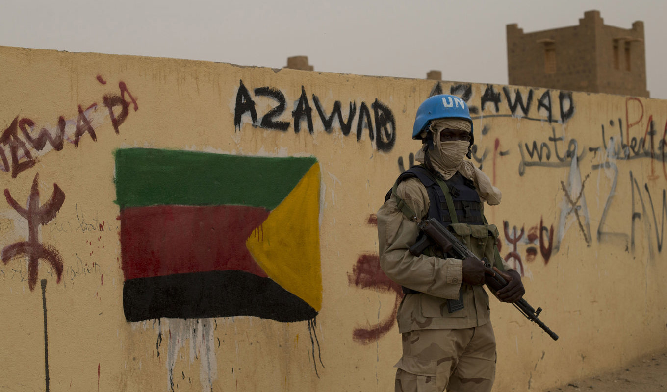 Juntan i Mali krävde att FN:s fredsbevarande styrkor skulle lämna landet när de tog makten 2020. Arkivbild. Foto: Rebecca Blackwell/AP/TT