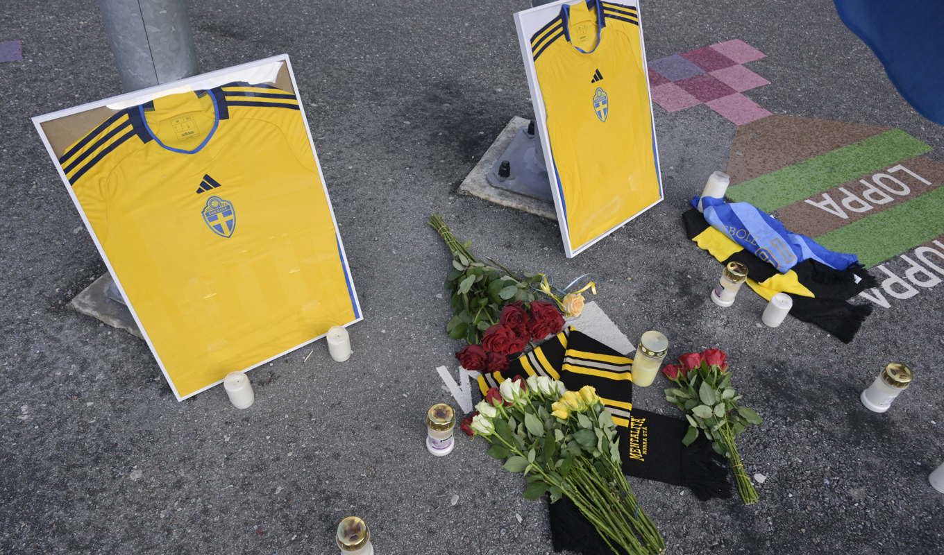 Offren för terrorattacken i Bryssel har hedrats utanför Friends arena. Arkivbild. Foto: Janerik Henriksson/TT