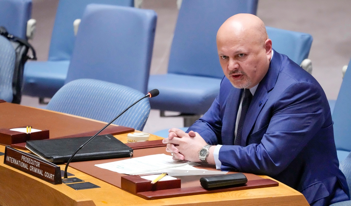 ICC:s chefsåklagare Karim Khan. Arkivbild. Foto: Mary Altaffer/AP/TT