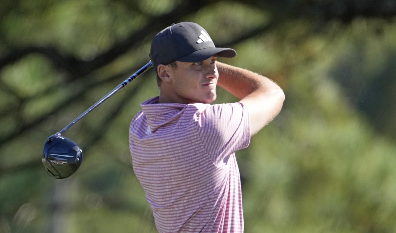 Svenske Ludvig Åberg leder PGA-tourtävlingen i Georgia efter andra rundan. Arkivbild. Foto: Rogelio V. Solis/AP/TT