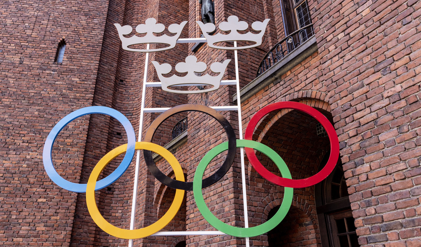 OS-ringarna vid Stockholms stadshus. Arkivbild. Foto: Christine Olsson/AP/TT