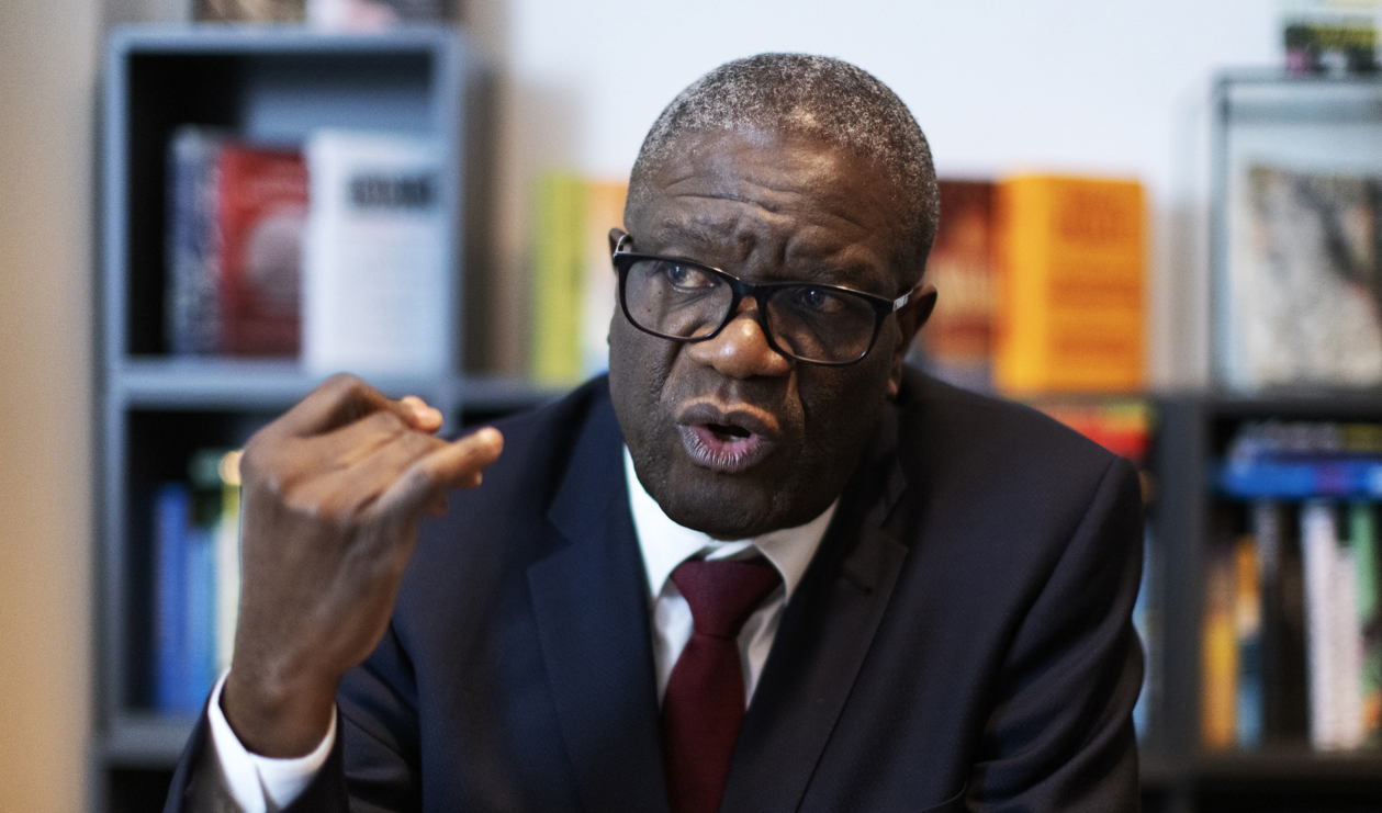 Läkaren Denis Mukwege, som tilldelats Nobels fredspris, har inlett sin valkampanj för att bli Kongo-Kinshasas president. Arkivbild. Foto: Nils Petter Nilsson/TT
