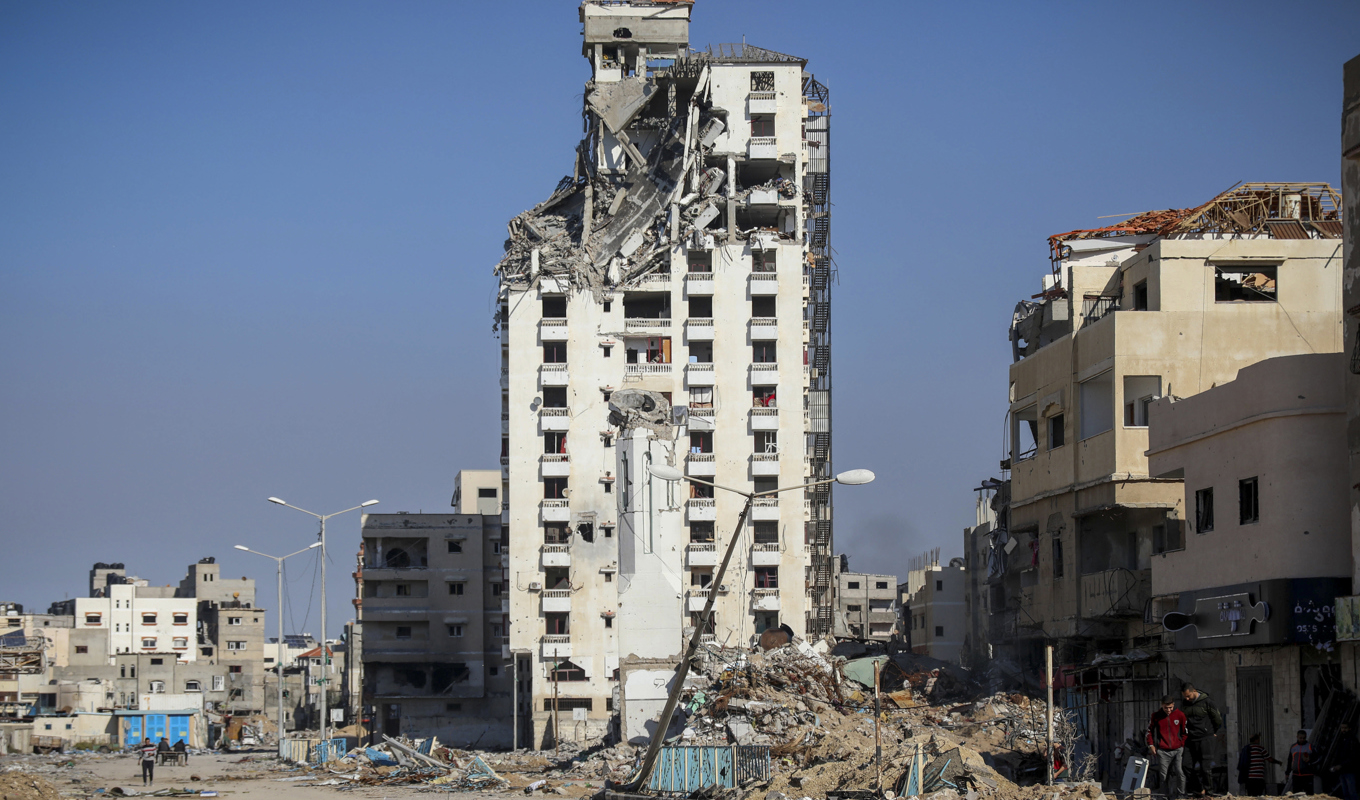 Gaza stad. Bilden är från i onsdags. Foto: Mohammed Hajjar/AP/TT